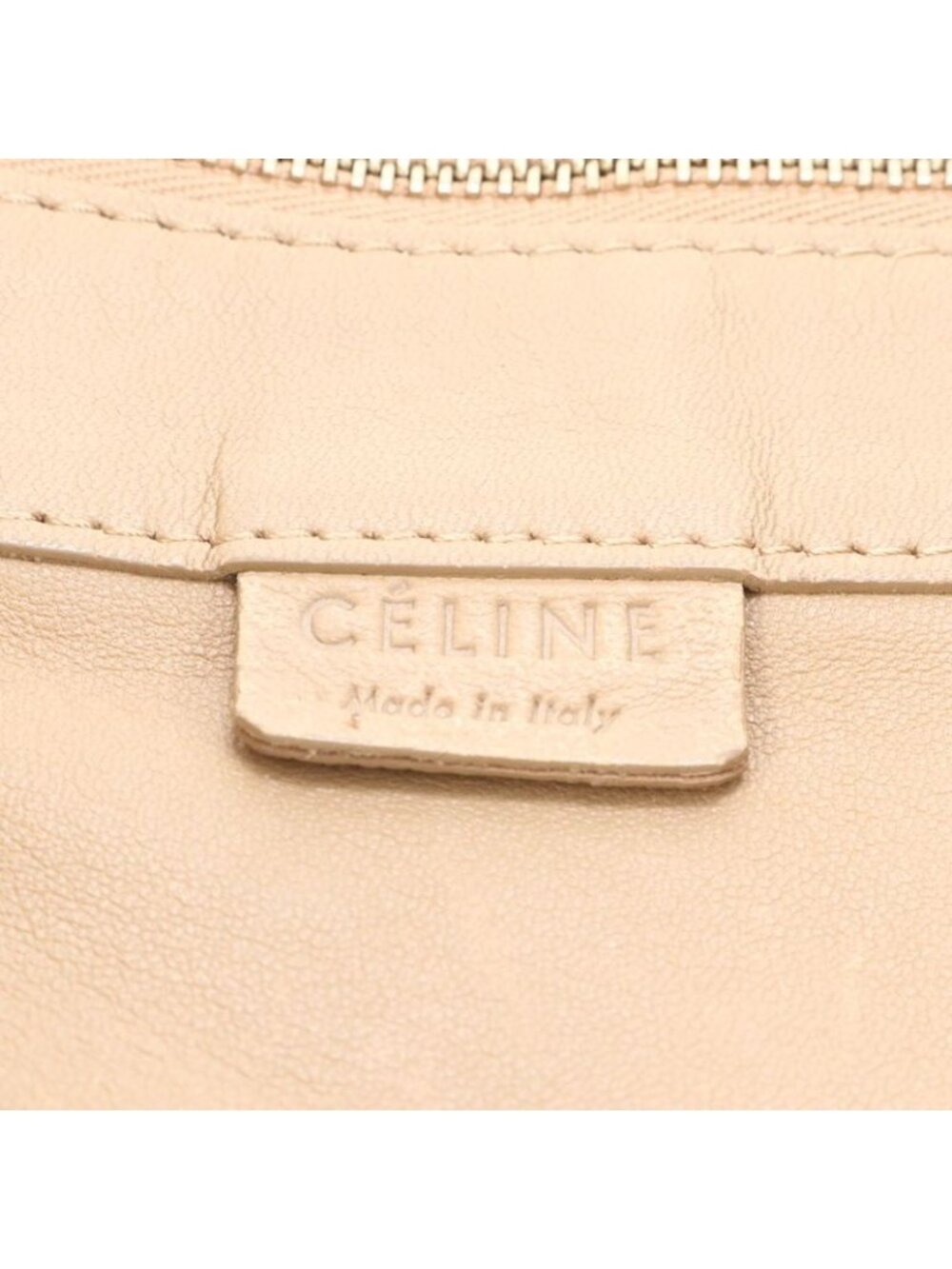 ★SOLD★ Celine Horizontal Cabas Leather Tote Beige Shoulder Hand Cem - Picture 9 of 9